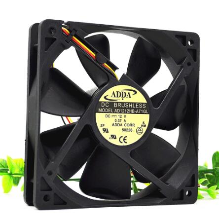 Original ADDA AD1212HB-A71GL Cooling Fan 12V 0.37A 4.44W 2wires AD1212HB-A71GL Fans